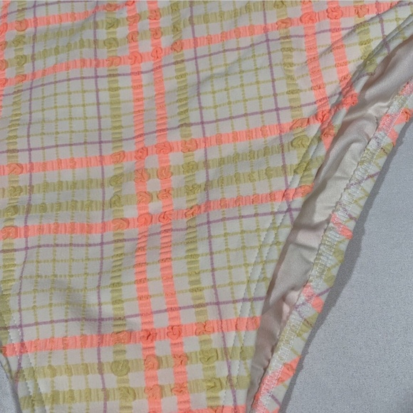 NWT Billabong [ Large ] Pretty in Plaid Maui‎ Bikini Bottoms Orange Yellow - Picture 6 of 11